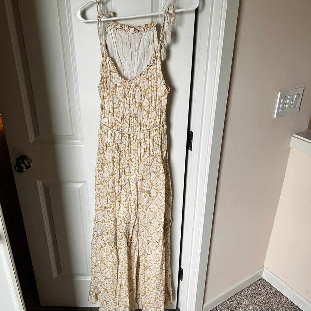Floral maxi dress large white yellow adjustable straps summer wedding maternity - Picture 1 of 4